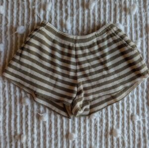 Rylee + Cru Girls Striped Brown and Tan Shorts